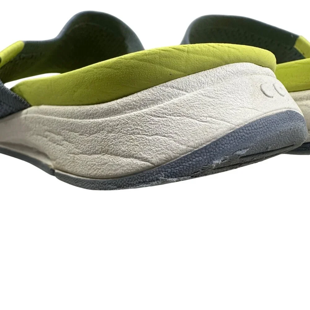 Ryka Womens Re-Zorb Lite Cushion Gray & Lime Slide Sandals Size 8M - Picture 7 of 8